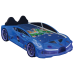 Premium Racing Blue Double Car Bed for Kids