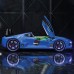 Premium Racing Blue Double Car Bed for Kids