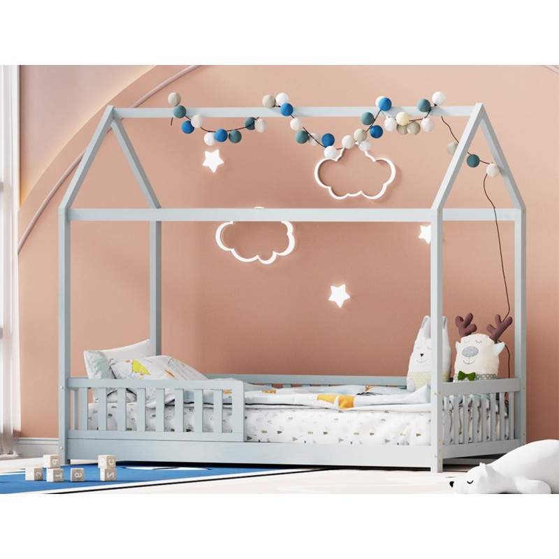 Bed Frame Wooden Kids House Frame
