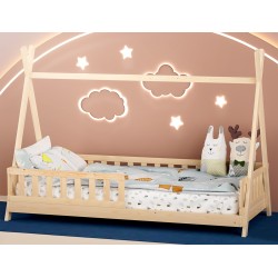 Artiss Rock Kids Bed Frame - Fun Wooden House Design for Toddlers