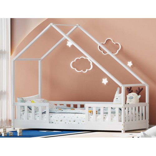 charming rock-themed house bed frame for kids