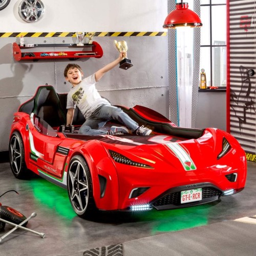 GTE Red  Sports Car Bed for Kids – Eco-Friendly, LED Lights & Realistic Sound